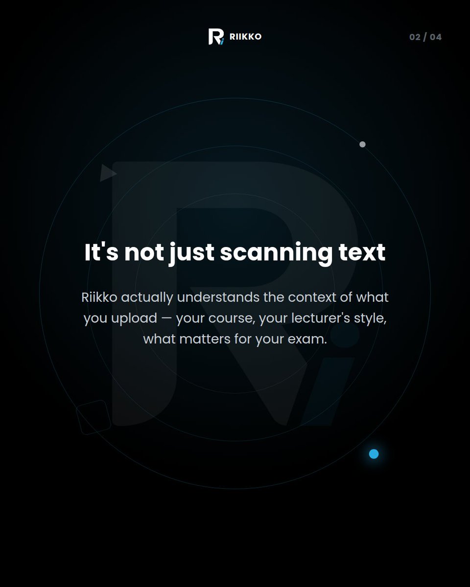 riikkoai's tweet photo. Ever wonder how it actually works? 🧠

Riikko doesn't just scan your notes — it understands the context. Course-specific key points, exam prep, quizzes, built around what you uploaded.

#Riikko #StudySmart #AIforStudents https://t.co/e6rIhldUUP