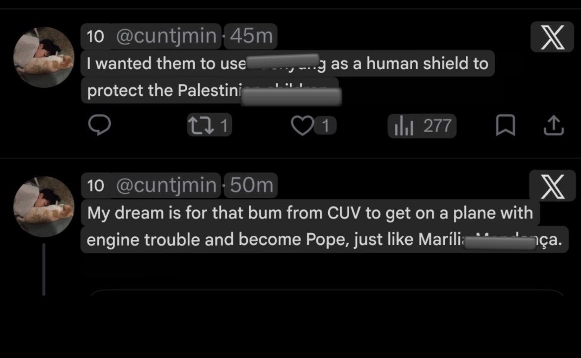SnipeForV's tweet photo. 🚨 MASS REPORT 
Please report these  Pjms and toxic Jikookers for hate, harassment, and violent threats against 🐯. Their posts contain disturbing and malicious attacks targeting him!

▫️Targeted Harassment
▫️Insults
▫️Hate
▫️VS
▫️ Spam

◾ https://t.co/D4AOiG4iHW
+ accounts 👇🏻 https://t.co/tFlm9pIETM