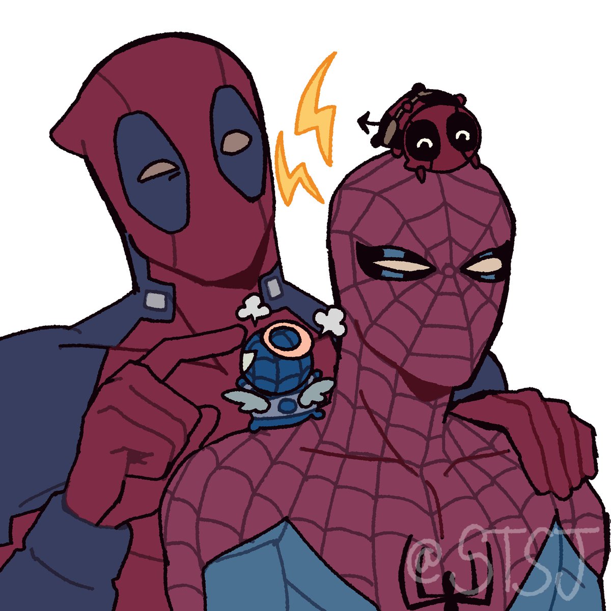 Stszcom's tweet photo. #spideypool #덷거미 얼스파 덷거미 https://t.co/ybxMn84g6X