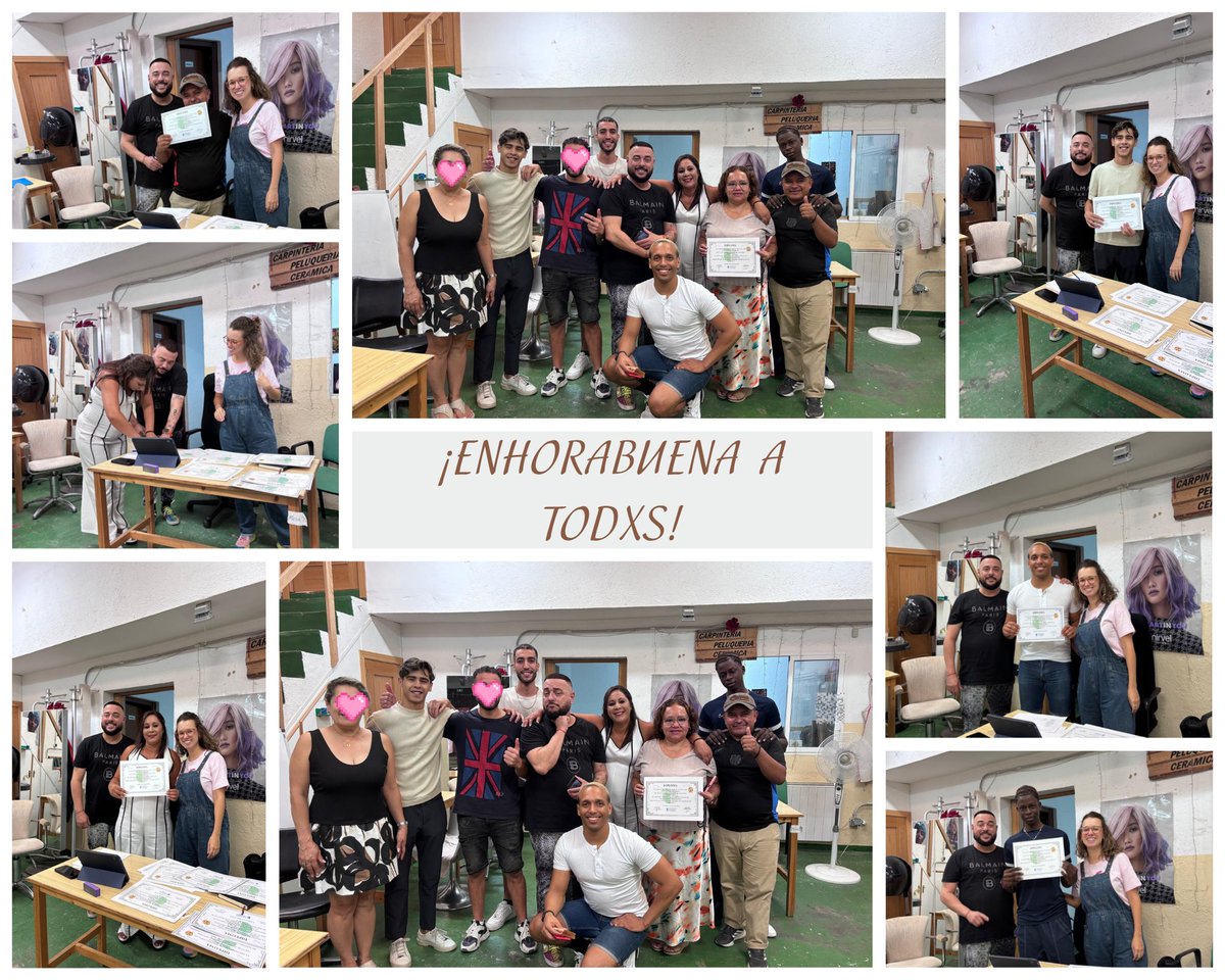 LakomaMadrid's tweet photo. Fiesta de fin de curso del Taller de Peluquería… ¡qué orgullo ver todo lo que habéis logrado! ✂️✨ Enhorabuena por estos meses de esfuerzo, creatividad y compañerismo. Seguimos creciendo juntxs. 🙌
#impulsa2 #madrid #proyecto2026 #social #formacion #voluntariado #sensibilización https://t.co/Jvp5rSTmiu