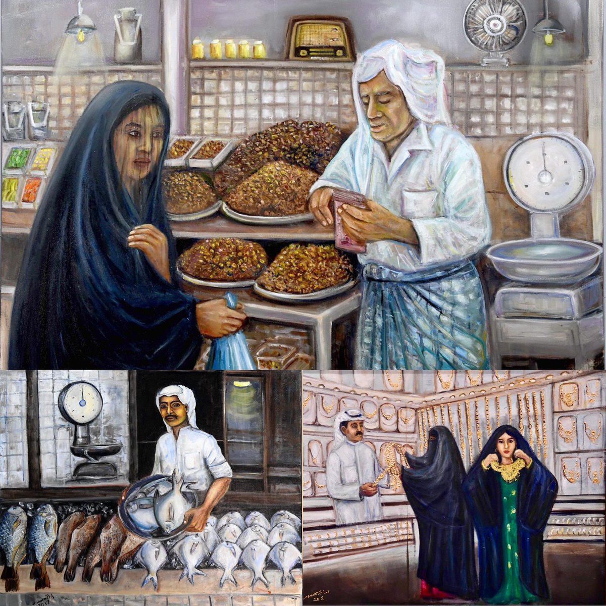 Ibtisam_ls4's tweet photo. «بصمة فنان».. الفن التشكيلي الكويتي في مناهج وزارة التربية

في خطوة تعكس توجه وزارة التربية نحو غرس الروح الوطنية وتعريف الأجيال الجديدة بتاريخ دولة الكويت وعاداتها وتقاليدها، أُدرجت سير وتجارب عدد من الفنانين الكويتيين ضمن مناهج وزارة التربية في «دليل المعلم» للمرحلة المتوسطة للعام الدراسي 2026–2027، تحت شعار «بصمة فنان».
«نتعلم من تجارب الفنانين ونستلهم من إبداعاتهم»

ويأتي المشروع انطلاقًا من هذا الشعار، حيث يسلط الضوء على التجارب الفنية لكل من الفنان الراحل أيوب حسين الأيوب، والفنان محمود الرضوان، والفنان عبدالعزيز آرتي، والفنانة ابتسام العصفور، تقديرًا لإسهاماتهم الفنية ودورهم في توثيق البيئة والتراث الكويتي وتعزيز حضور الهوية الوطنية.

الفنانة إبتسام العصفور

فنانة تشكيلية كويتية تنتمي إلى المدرسة الواقعية الانطباعية. كرّست تجربتها لتوثيق التراث الكويتي والعادات والتقاليد والبيئة المحلية.

تتميز أعمالها بتسجيل تفاصيل الحياة الكويتية القديمة والمعالم التاريخية والموروث الشعبي، بأسلوب يجمع بين الدقة الفنية والبعد التوثيقي، ما جعلها من الأسماء البارزة في المشهد التشكيلي الكويتي المعاصر.​​​​​​​​​​​​​​​​​​​​​​​​​​​​​​​​​​​​​​​​​​​​​​​​​​

معارض تستحضر تاريخ الكويت

وعلى امتداد مسيرتها الفنية اقامت ٣ معارض شخصية

١ - «أيام كويتية» (2019): أقيم في مكتبة الكويت الوطنية، وركز على البيئة البحرية والحرف القديمة والشخصيات التاريخية.

٢ - «ذاكرة الأصوات» (2019): أقيم في مسرح عبدالحسين عبدالرضا، ووثق 33 شخصية فنية كويتية من مطربين وملحنين وكتاب أغنية.

٣ - «هنا الكويت» (2023): أقيم تزامنًا مع احتفالات الكويت بأعيادها الوطنية، وضم 33 لوحة توثق تاريخ الكويت من عهد الشيخ مبارك الصباح حتى الحاضر.

إسهامات فنية وأكاديمية

شهدت مسيرتها مشاركات محلية ودولية، أبرزها تمثيل أسبوع المباركية في معهد الشارقة للتراث عام 2018، وحصولها على المركز الأول في معرض «رؤى تشكيلية» بالمباركية عن لوحة «بائع التمر». كما أنجزت روزنامتَي البنك التجاري 2021 والجمعية الكويتية للتراث 2023، وأُدرجت أعمالها في بحوث ورسائل ماجستير وقراءات فنية، من بينها مقال «حفل اليلوة في التراث الكويتي» للكاتب المغربي المهداد الزبير في مجلة «الكويت»

اللوحات المدرجة في دليل المعلم

وتناولت اللوحات المدرجة نماذج متنوعة من التراث الكويتي العمراني والاجتماعي، من بينها معالم تاريخية مثل قصر السيف، ومبنى وزارة الإعلام القديم، والمجلس الوطني للثقافة والفنون والآداب حاليًا، إلى جانب أحد فرجان الكويت القديمة (فريج الغنيم). كما وثقت عددًا من الأسواق الشعبية، مثل سوق الذهب وسوق التمر وسوق السمك.

وقد عبّرت الفنانة ابتسام العصفور عن فخرها واعتزازها بهذا الحضور التربوي المتجدد، مؤكدة أن إدراج أعمالها وتجربتها الفنية ضمن المناهج الرسمية يمثل مسؤولية فنية ووطنية وتاريخية، وليس مجرد تكريم شخصي، فالفن يمكن أن يكون وثيقة حية تسهم في تعزيز الاعتزاز بالهوية الوطنية، وتعريف الأجيال الجديدة بملامح التراث والبيئة الكويتية، والحفاظ على الذاكرة الوطنية في ظل تحديات العولمة. 

 https://t.co/wKdmru7640