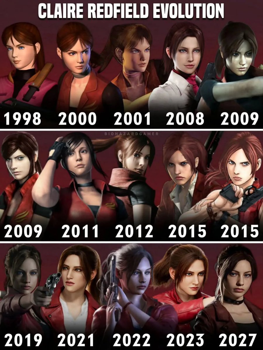 Kemoo_63's tweet photo. What’s your favorite Claire Redfield design from the Resident Evil series?
#Residentevil
#Claireredfield https://t.co/20QZhZMdhi