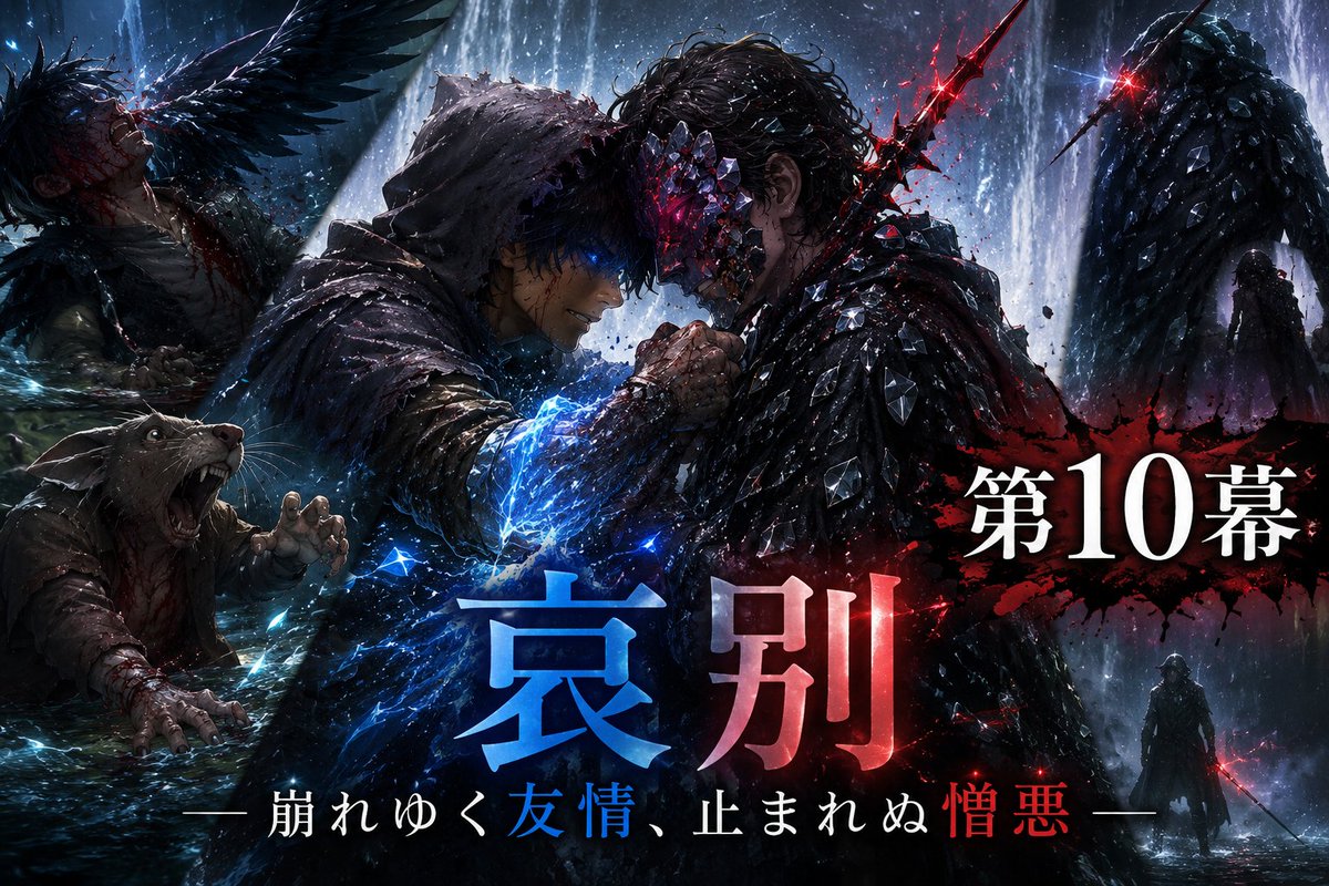 torneo0628's tweet photo. その名を呼んだ瞬間、すべてを思い出した。

かつての友は、
もうカインの声に答えられない。

「俺を……止めてくれ……」

https://t.co/3F4VPVwioL

『ルミナス・サーガ』
第10幕【哀別】

これは、
「友を救えなかった男」の物語。

#創作小説 #小説が読めるハッシュタグ #ダークファンタジー https://t.co/tQEy1eDFOg