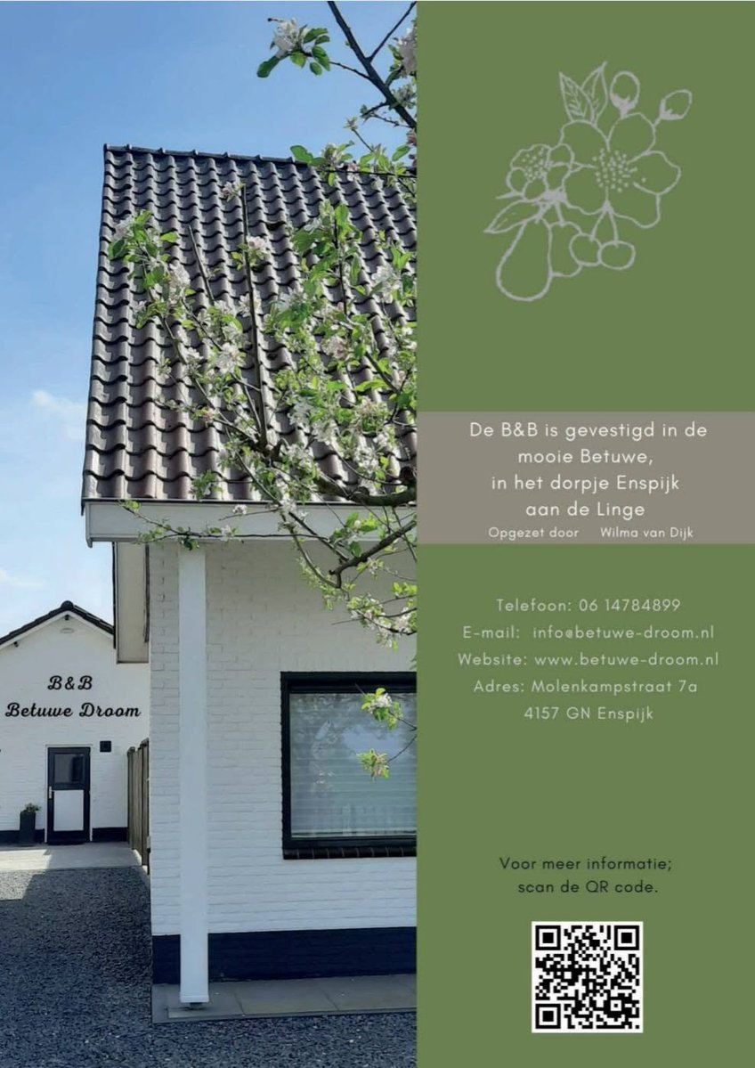 InfopuntEnspijk's tweet photo. Bent u opzoek naar een bed en breakfast om te overnachten in Enspijk. In Enspijk zijn er meerdere o.a. B&amp;B Betuwe Droom. https://t.co/BBSpbrzXQi https://t.co/wqeUR8fmYQ