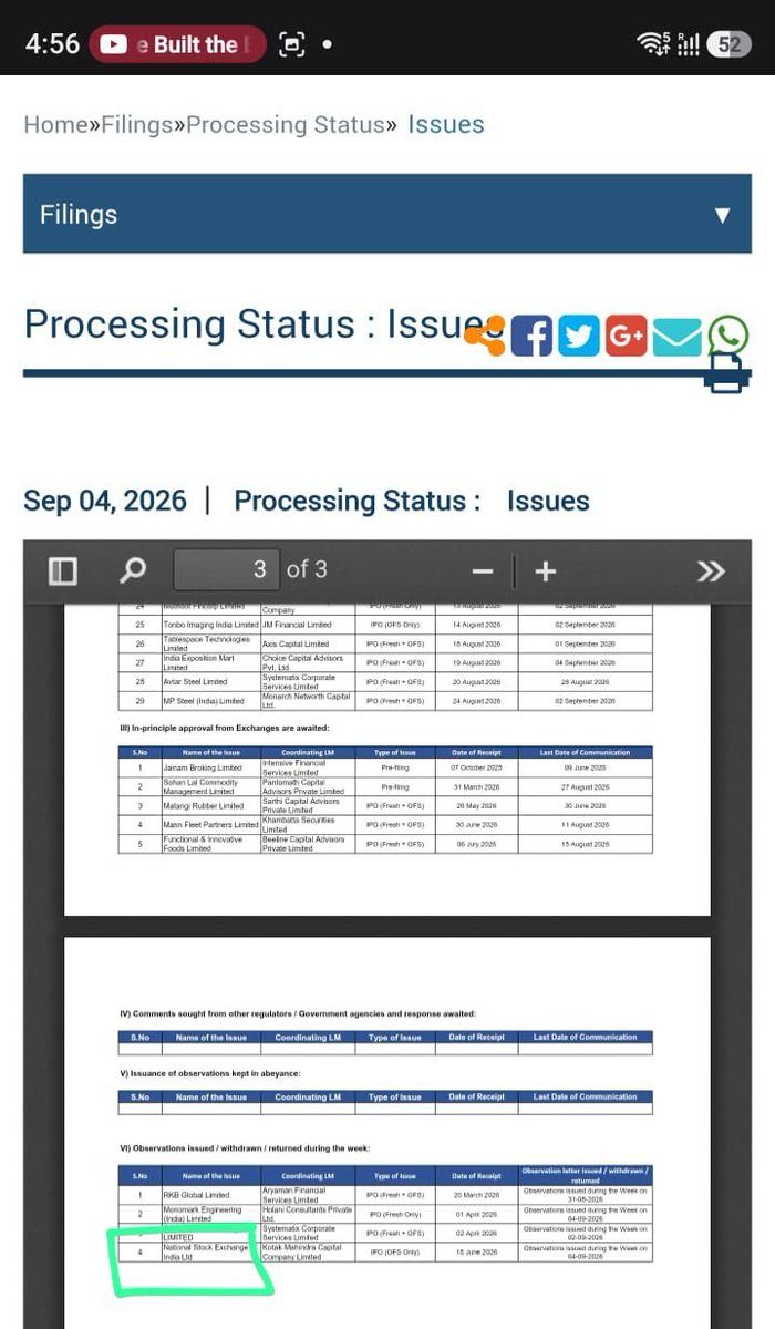 yatinmota's tweet photo. SEBI: APPROVES IPO OF NATIONAL STOCK EXCHANGE OF INDIA https://t.co/jtfND5OfEl