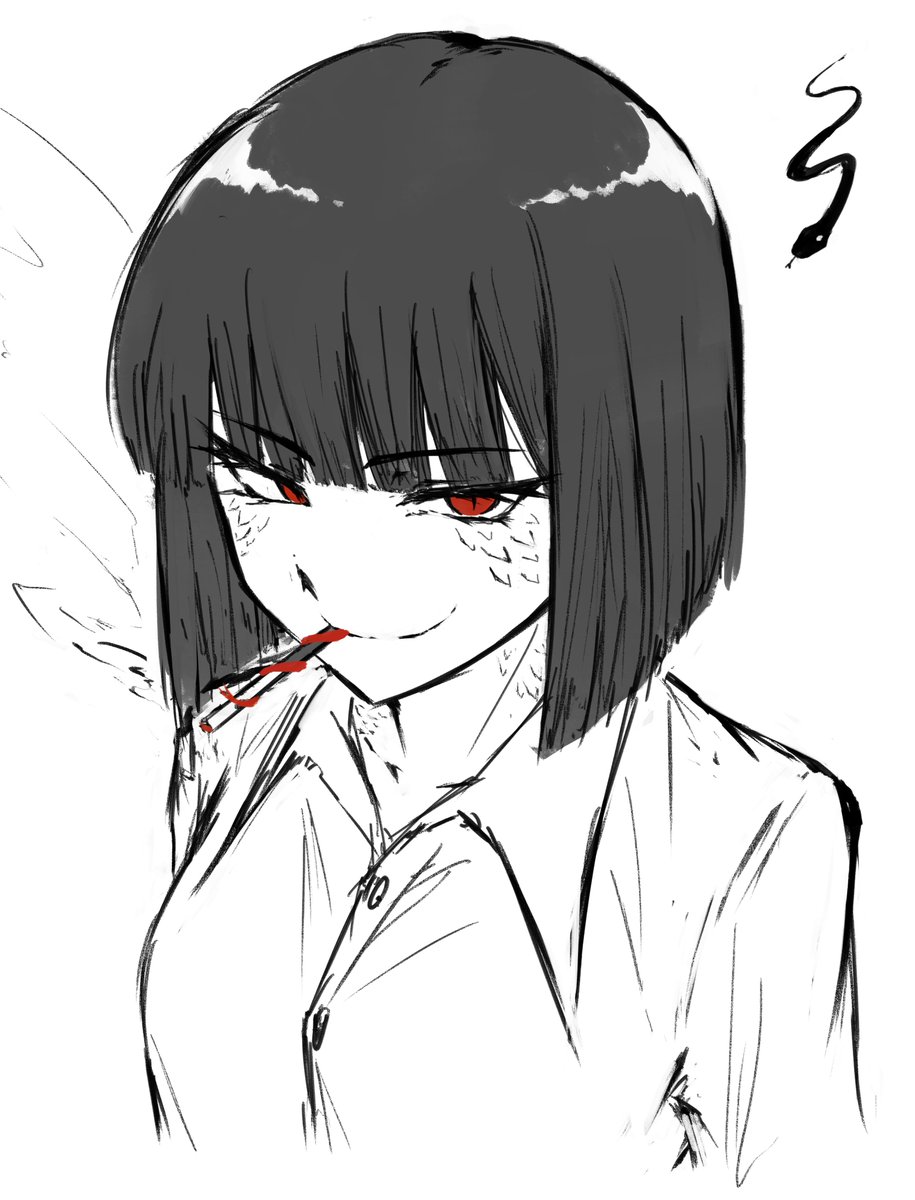 Akitakiprmn's tweet photo. これは昔描いた蛇の🚬のらくがき https://t.co/Dr18nEUXQH