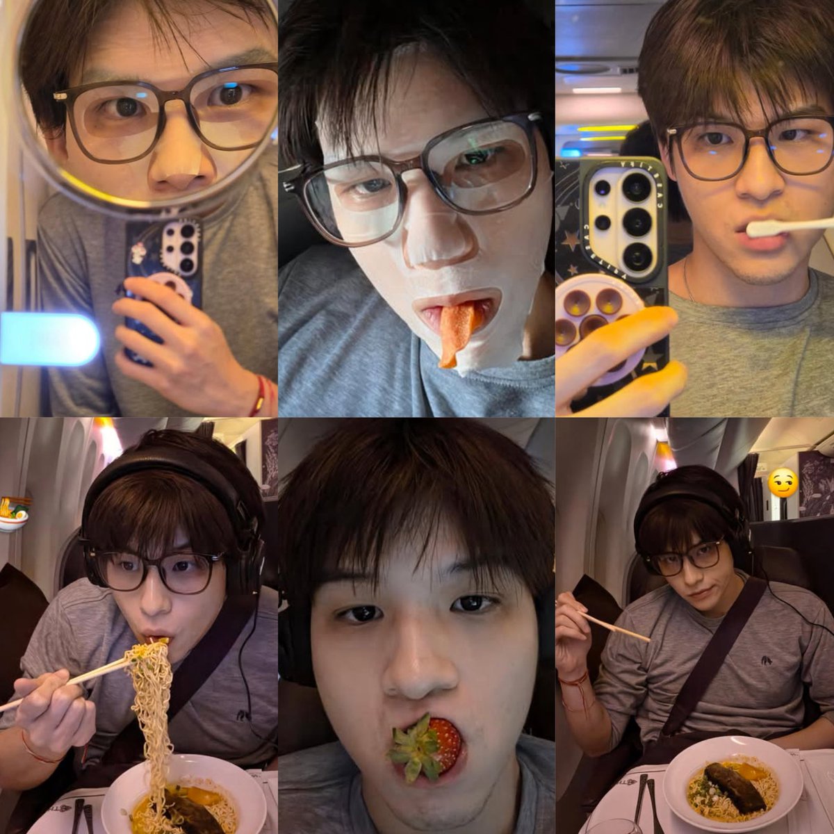 KyuniesBoyMikey's tweet photo. he’s either doing skincare or eating or doing both at the same time I cant😂

#skywongravee https://t.co/3tbtPPEFK5