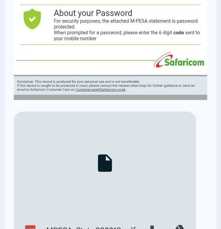 Danokware's tweet photo. @Safaricom_Care I have made a request to my email for my MPESA statement for the period 20th Aug-11th Sept 2025. I have received the statement but not the 6 digit code supposed to be sent to my number, which should be the password for the PDF. Where do I get this password? https://t.co/wkZvKn85Fg