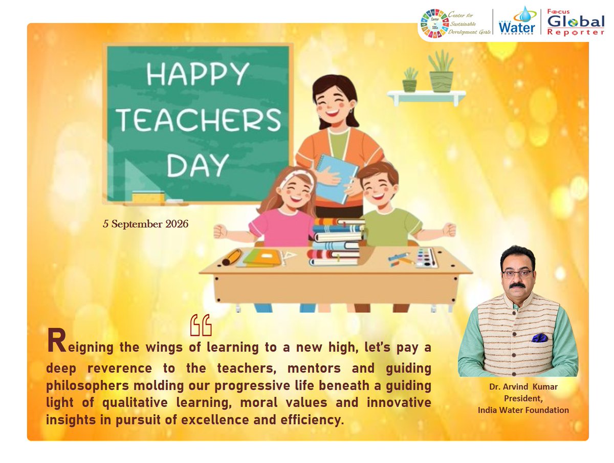 focusglobalrep1's tweet photo. #HappyTeachersDay #TeachersDay2026 #InspiringMinds #ShapingFutures #MentorsForLife #GuruDevoBhava #RespectTeachers #NationBuilders #DrSarvepalliRadhakrishnan https://t.co/kABrzfzNa3