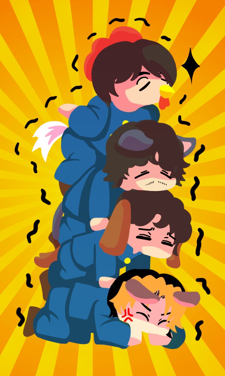 frdc_art_Mi's tweet photo. ブレブレーメンの音楽隊！！！！

#フレデリック
#あはれ名作くん https://t.co/NZIHgsmLCY