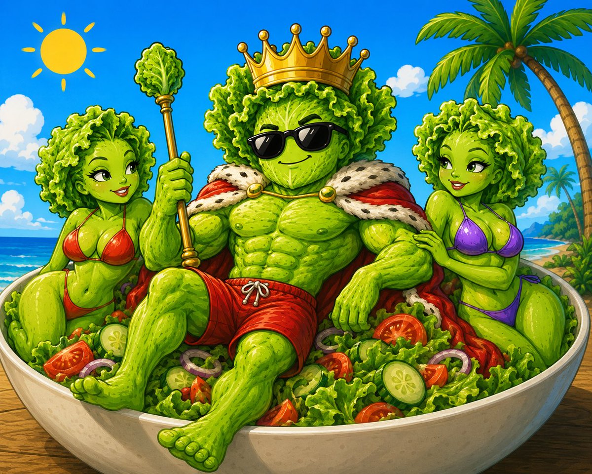 shredduce_sol's tweet photo. Become king of the salad bowl 👑

$SHREDDUCE https://t.co/mM0N7zx5Nf