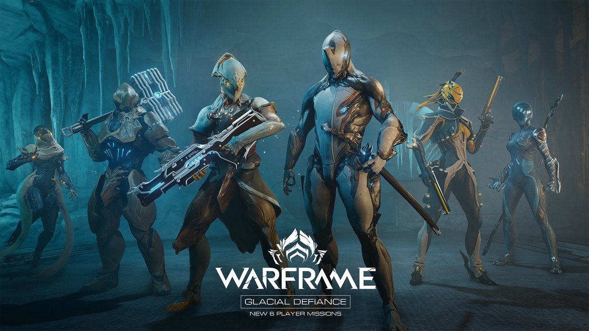 PlayWarframe's tweet photo. Introducing the 6-player Glacial Defiance game mode.

Test your mettle with five other Tenno in these all-new, chilling challenges, conceived in collaboration with Community Creator @WarframeFlo! https://t.co/07soT27t47