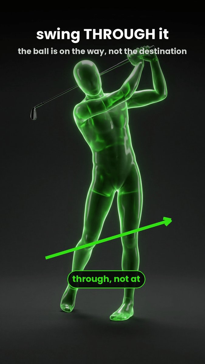 PocketCaddie's tweet photo. swing through it — the ball is on the way, not the destination
the silent killer: decelerating. slowing into the ball = fat shots and slices
full breakdown in the slides. PocketCaddie, now on the App Store
#golf #golftips https://t.co/ytWa14TfKb