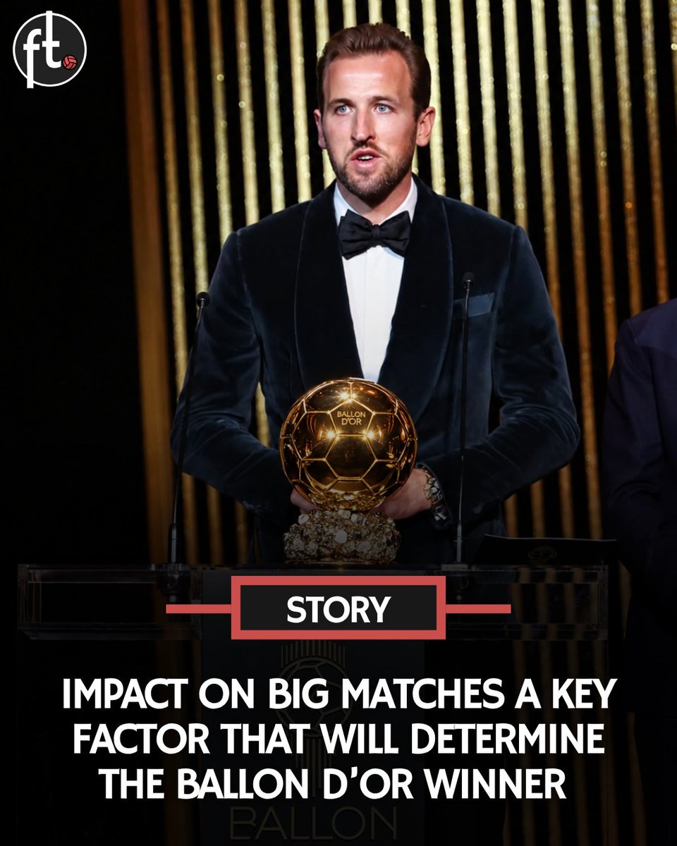 Footballtweet's tweet photo. 🚨 𝗢𝗙𝗙𝗜𝗖𝗜𝗔𝗟: This year’s Ballon d’Or will place a major emphasis on players’ performances and impact in the BIGGEST MATCHES, with this confirmed as one of the KEY factors in deciding the winner. ✨👀 https://t.co/NtpSX8OxTy