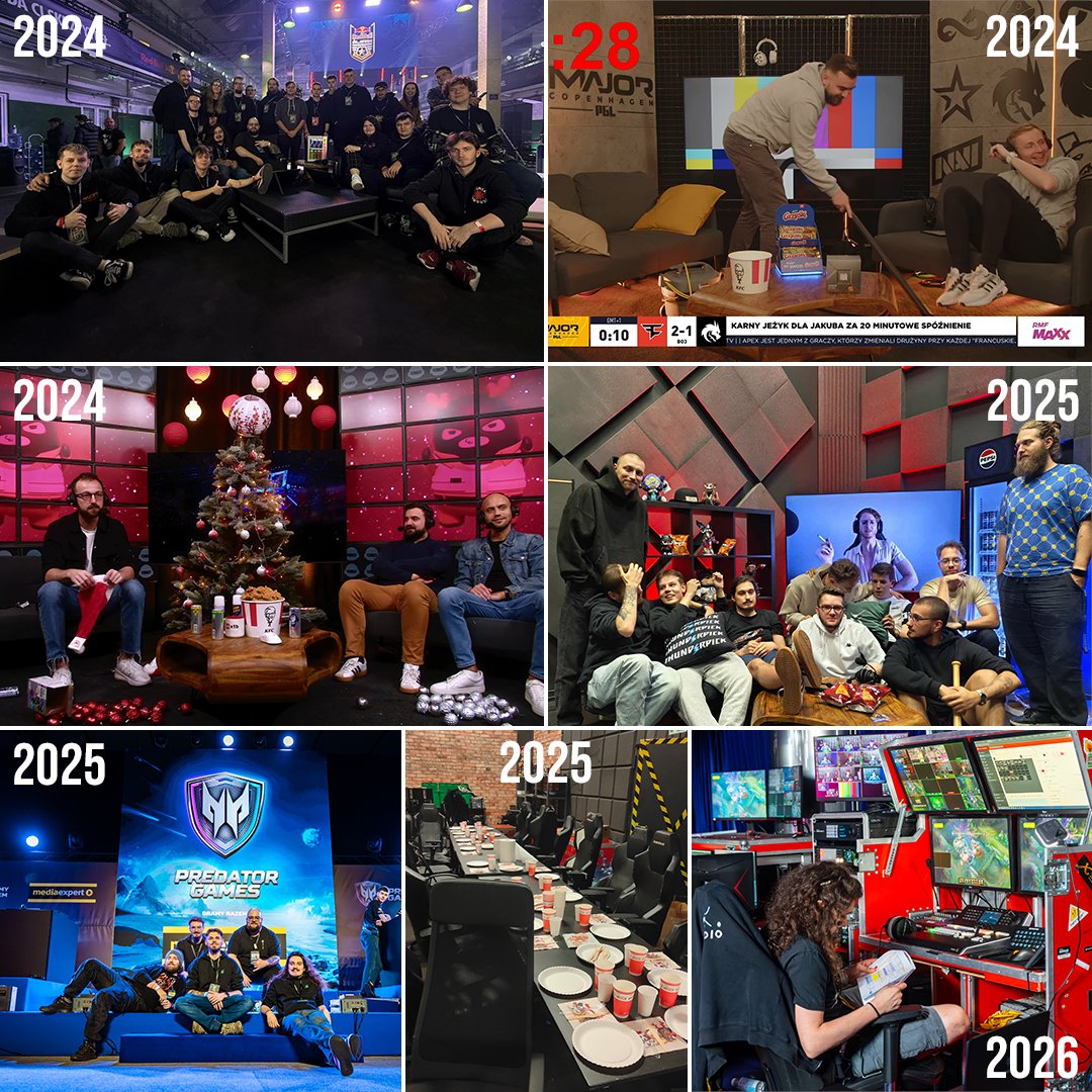 bigvu_'s tweet photo. TLDR - It's over. Looking for a job, can also recommend a few people. DMs always open.

(ENG version below)

To ostatni miesiąc funkcjonowania studia @FantasyExpo w Krakowie. Wraz z końcem września studio zostaje zamknięte, a tym samym nasz dział rozwiązany. Jako że jestem ostatnim dziadkiem, który pamięta jego początki (w FE od 2017, jeszcze trochę i wybiłoby mi 9 lat), to do mnie należy ostatnie podsumowanie jego działalności.

Od 2018 roku byliśmy na żywo ponad 27 800 godzin, co przekłada się na 540 różnych projektów, w tym 45 LANów. Przez te lata przewinęło się tu ponad 60 osób, licząc tylko ludzi pracujących przy transmisji. Zrobiliśmy streamy z dokładnie 38 różnych gier. Pracowałem tu chyba w każdej możliwej roli, a całością zarządzałem gdzieś od 2022/2023.

To z tego miejsca odbyły się takie transmisje jak na przykład:
- FACEIT Major London 2018 i PGL Major Antwerp 2022 u @izaklive 
- LCSy i Worldsy w 2018 u @Nervarieno 
- 2 edycje Mistrzostw Polski i jedne Mistrzostwa Świata w Heroes 3
- seria Find Your Own Game z @golpl
- ostatnie dwa lata LECa
I tak, to w tym miejscu @Gucio_lol powiedział, że dwóch Polaków w teamie. Vander, Amazing.

To w tym miejscu realizowaliśmy, m. in.:
- 6 sezonów EDC
- 4 sezony PLE (tego pierwszego, wypłacalnego PLE)
- 3 @BLASTRising
- 3 Charity streamy NVIDII
- 2 sezony Pro Ligi w Free Fire
- 4 lata @thunderpickco, w tym finały z 2023
- większość z 3 sezonów @CCT_CS, a także @CCT_Dota

Dodatkowo ja i mój team byliśmy odpowiedzialni za takie projekty jak:
- polskie transmisje z Majorów: StarLadder Berlin 2019, BLAST Paris 2023, PGL Copenhagen 2024, Perfect World Shanghai 2024, BLAST Austin 2025
- NVIDIA VERSUS FRAMESWINGAMES
- 3 lany Predator Games
- 4x @MeetAtRift
- finały CCT na Malcie
- kilka lanów PLE z zamierzchłych czasów
- polski cast ze Spodka w Katowicach i Lanxess Areny w Kolonii na IEMach '24 i '25
- ostatni lan @RiftLegendsPL

To oczywiście tylko wybrane produkcje, bo całości nie sposób wypisać w jednym poście. Jeśli ktoś byłby zainteresowany pełną listą, to większość mam w portfolio (link w bio). Jeśli szukasz speca od produkcji, to DMy otwarte - oprócz samego siebie mam również kilku ludzi do polecenia.

Tak więc to tyle, dzięki wszystkim za te lata, creditsy na samym dole. Coś się kończy, coś zaczyna czy jakoś tak.

ENG

This is the last month of @FantasyExpo studio in Kraków, Poland. At the end of Semptember, the studio will be closed and the whole department dissolved. Since I'm the last grandpa who remembers its origins (I've been at Fantasyexpo since 2017, a little bit longer and I would've hit 9 years), it's my task to do the final summary.

Since 2018, we've been on air for more than 27 800 hours, across 540 different projects, including 45 LAN events. Over the years, more than 60 people have come through the studio. We've streamed exactly 38 different games. Personally, I worked here in almost every possible role and I've been managing the whole thing since 2022/2023.

Broadcasts that took place here:
- 2 PL CSGO Majors: Faceit London 2018 and PGL Antwerp 2022
- PL broadcasts of the LCS and LOL Worlds in 2018
- 2 Polish Championships and 1 World Championship in Heroes 3
- Find Your Own Game series
- the last two years of LEC

Production of these events happened here:
- 6 seasons of EDC
- 3x @BLASTRising
- 2 seasons of @freefireeu Pro League
- 4 years of @thunderpickco, inlcuding finals in 2023
- most of 3 seasons of @CCT_CS, also @CCT_Dota
- 4 seasons of Polish Esport League
- 3 NVIDIA Charity streams

Besides that, my team and I were responsible for such things like:
- PL Majors: StarLadder Berlin 2019, BLAST Paris 2023, PGL Copenhagen 2024, Perfect World Shanghai 2024, BLAST Austin 2025
- NVIDIA VERSUS FRAMESWINGAMES
- CCT finals in Malta
- PL cast from Spodek Katowice and Lanxess Arena Cologne during IEMs in 2024 and 2025
- 3 Predator Games LANs
- 4 @MeetAtRift events
- a few Polish Esport League LANS from the time before time
- the latest RiftLegends LAN

Obviously, these are only selected broadcasts - I cannot include almost 9 years in a single post. If anyone is interested in the full list, almost everything is in my portfolio (link in bio). Since I will be jobless soon - if you are looking for a broadcast specialist my DMs are open, I also have a bunch of people that I can recommend.

That's all, thanks to everyone for those years. Over and out.

FULL CREDITS - EVERYONE WHO WORKED AT LEAST ONE DAY IN KRAKÓW
@_otos @_Saix___ @aniasmialek @Barg3nik @dziobulani @e4ever24 @FaltynJakub @goferbaum @IdealityNox @jakubgrzegorski @JaskierBB @LighTcik @LuweiErxy @M1lip @Marcu2137 @mikolajpalimaka @Moooon2287 
@Neph_ESN @Pan_Rezyser @pan_staszek @PanRealizator @PETEXUS01 @Peliknrly @ponczullo @proca223 @RaspyKM @ThoreQ7 @WojciechMalaca @xveenq1 @Young_Bart42 @Zarnooo 
and many many more without x/twitter.