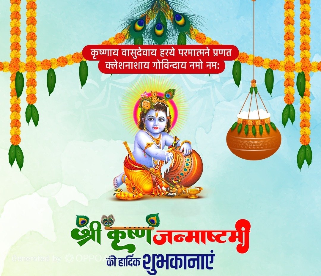 rssranvir's tweet photo. श्री कृष्ण जन्माष्टमी की हार्दिक शुभकामनाएं https://t.co/aWsfR40zNu