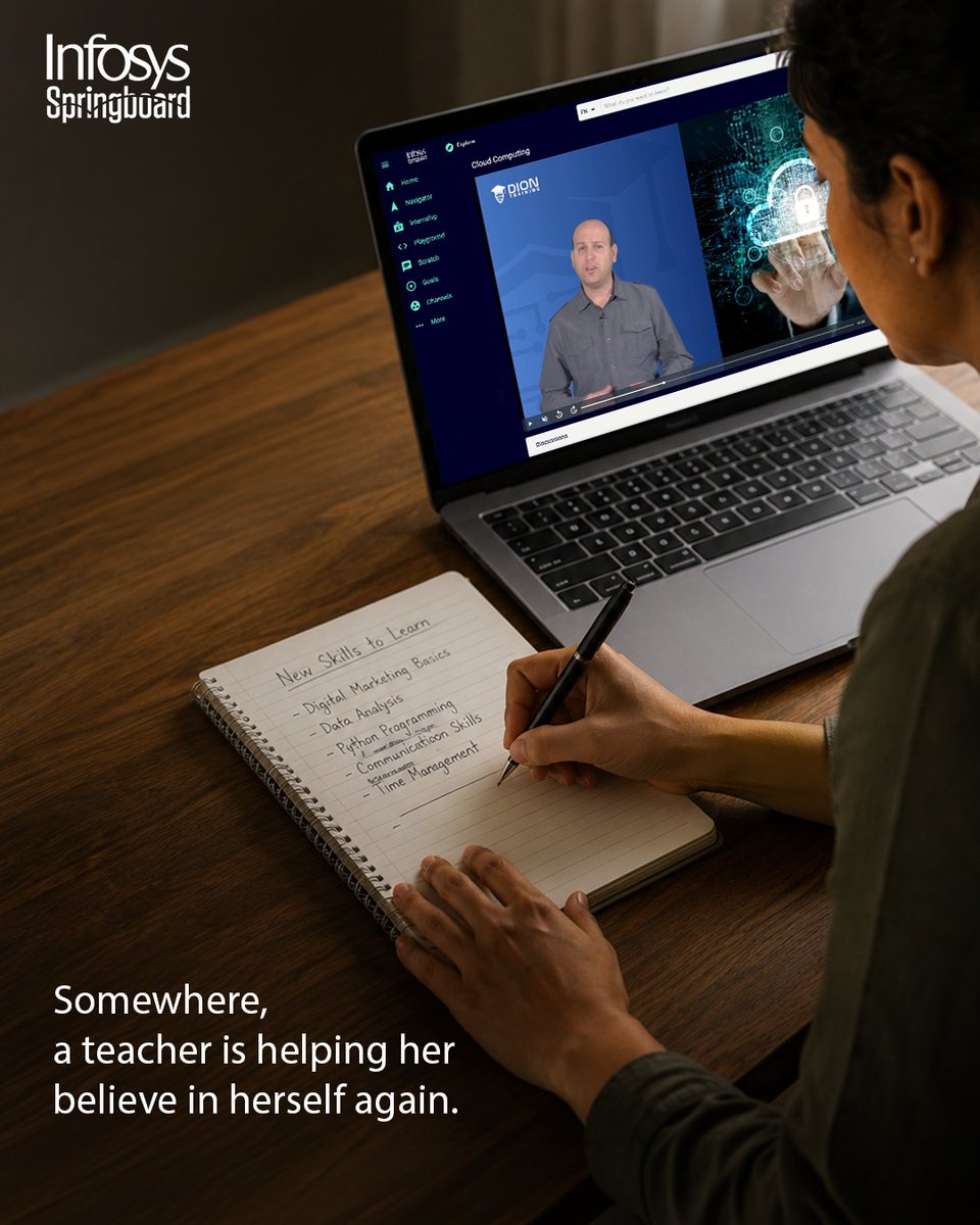 InfySpringboard's tweet photo. Sometimes, starting again means learning again.

For someone returning to work after a break, one lesson can be the first step towards finding their confidence again. https://t.co/7lcs87tS5P