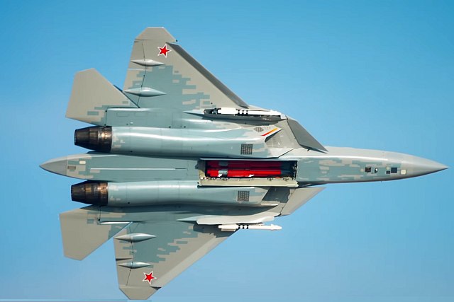 DefenseMirror's tweet photo. Russia’s New Weapon: Su-57 Stealth-Aircraft Launched Attack Drones:
The new stealth drones along with the Su-57 will debut at the El Alamein Airshow 2026 in Egypt next week
https://t.co/8JBhgsgT2d https://t.co/HwdqepQ9UA