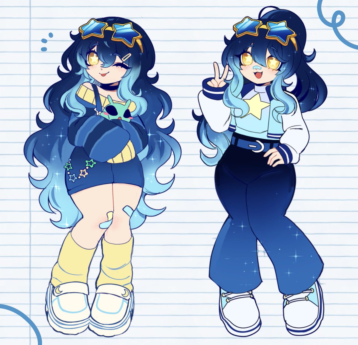 nekosharpie's tweet photo. recent sketch outfits ⭐ https://t.co/MY1BpYUgi5