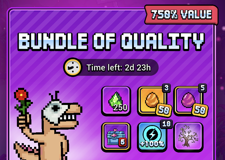 AngryDynomites's tweet photo. WEEKEND POWER-UP IS HERE! 🔥

Bundle of Quality and No Rest for the Wicked are now live, packed with RAWR Crystals, Boosts, Power Packs, Eggs, and more - with up to 750% value!

Available for only three days. Which one are you grabbing? 👀 https://t.co/V2ZW8tCYEG