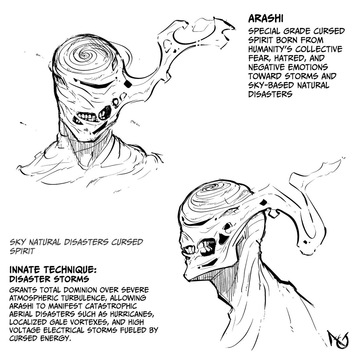 AnGREY_21's tweet photo. Quick Cursed Spirit Concept:

Arashi, the fourth actual Disaster Curse

It integrates into my Fujiwara Dynasty AU https://t.co/sgeVOJA8y3