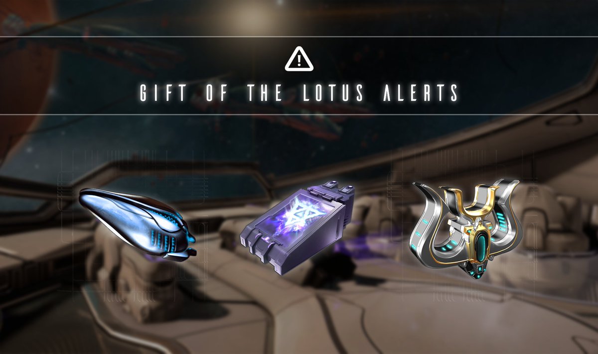 PlayWarframe's tweet photo. Today's Devstream is at an end, Tenno. Now, three special Gift of the Lotus Alerts are live!

Tackle them before September 7 at 8 a.m. ET to earn a Riven Cipher, Orokin Catalyst (Blueprint), Umbra Forma (Blueprint) and Credits! https://t.co/DbVmt8wAQT