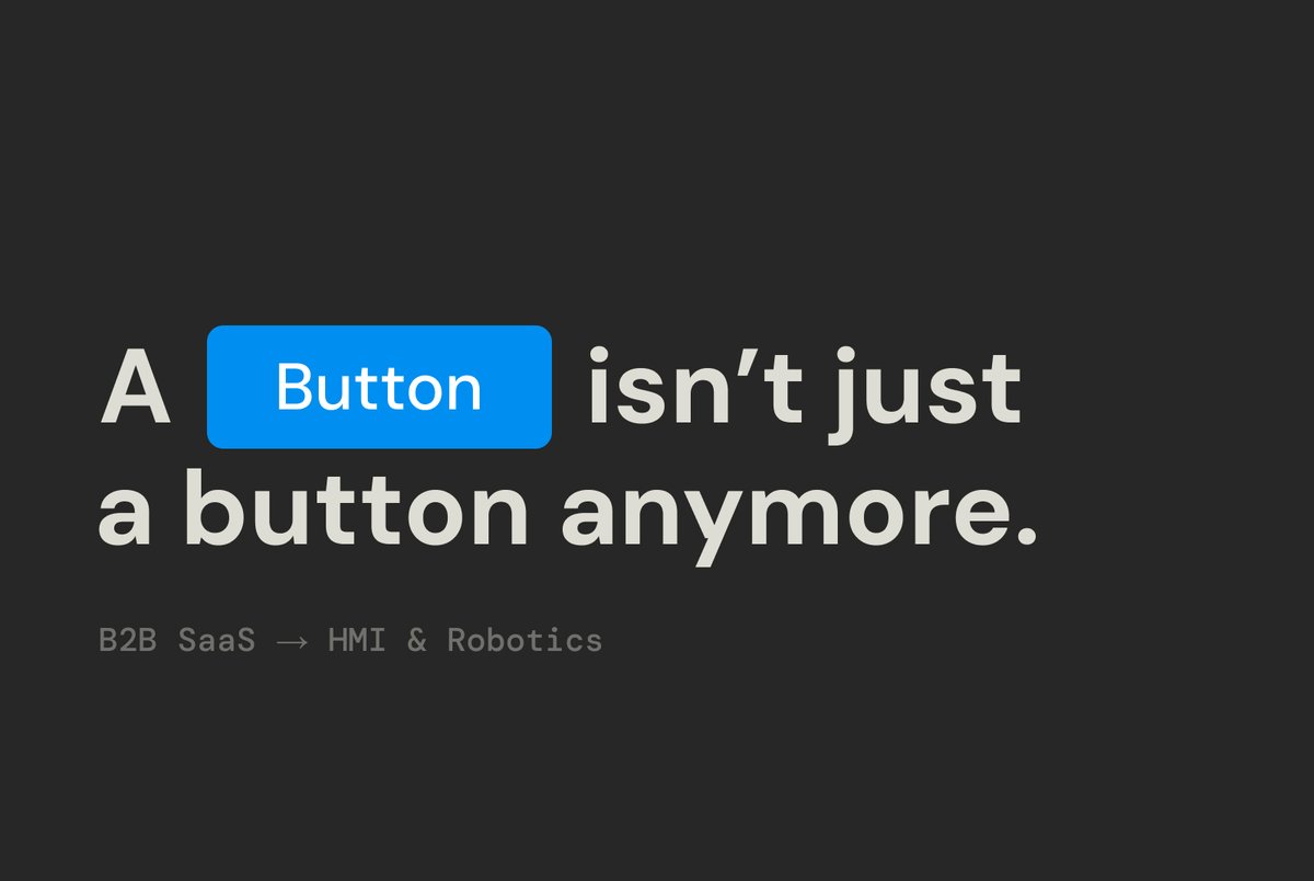 rsnbrg's tweet photo. One thing I've noticed since moving from B2B SaaS into HMI and robotics: The mindset is surprisingly different. https://t.co/QwaFq002ol