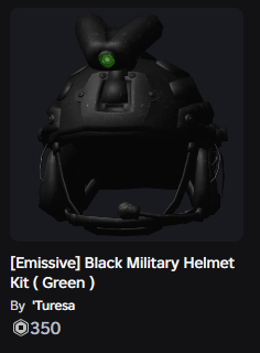 NikthDev's tweet photo. NEW UGC DROP  –✦ Military Helmet Kit ✦– More soon

[Emissive] Black Military Helmet Kit ( Green ): https://t.co/UWcDyg0svf

More Emissive UGC: https://t.co/q3fJhbhXs8

( Price Floor ) Favorite the item😁

#roblox #robloxugc #robloxdev #gamedev #UGC #emissive #emissiveUGC https://t.co/8s9Fp9QoZB