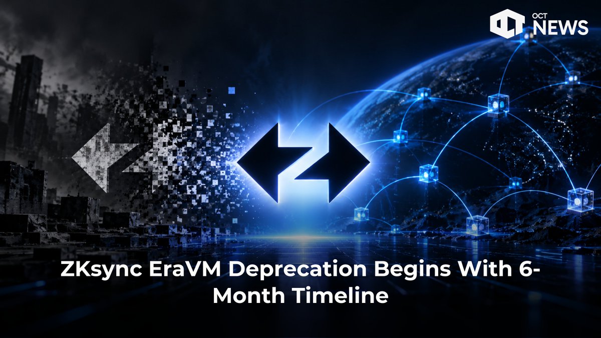 news_oct's tweet photo. ZKsync EraVM will be deprecated over six months. Learn what changes for users, developers, and chains as ZKsync moves to its new stack.

Read More👇
https://t.co/DuNOM5viwK https://t.co/h28dkf7rcq