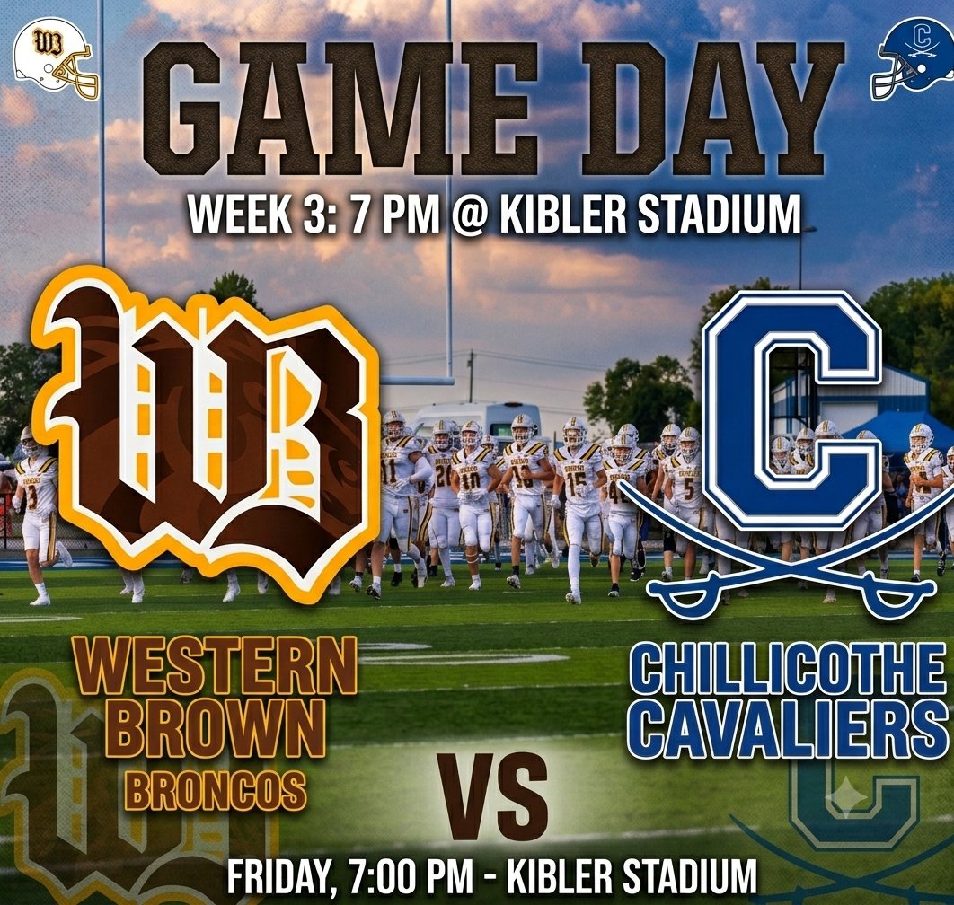 CoachNOsborne's tweet photo. IT’S GAME DAY!! We are back home vs Chillicothe!! Bronco Nation we can not wait to see you tonight!! Big game with big playoff implications on the line!! Excited to see our Team compete!! #RiseAsOne https://t.co/dkGyGDFlXC