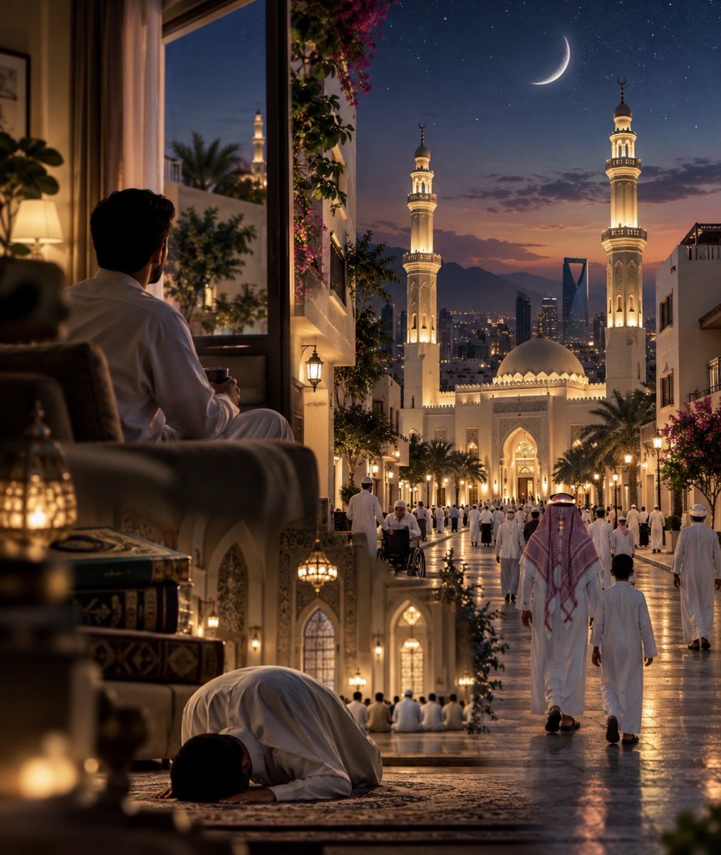 Alshaikh2's tweet photo. «أحب أن أسكن بجانب المسجد»

كلما تقدمت في العمر، اكتشفت أن الإنسان لا يغير رأيه في الأشياء فقط، بل يغير ترتيب أهميتها أيضاً. 
أشياء كنا نضعها في مقدمة شروط الحياة تتراجع، وأشياء لم نكن نلتفت إليها تصبح مع الوقت من أثمن ما نبحث عنه.

ومن الأشياء التي أصبحت تعني لي الكثير أن أسكن بجانب المسجد.
لا أقول ذلك من باب المبالغة في وصف المكان، ولا باعتبار أن قرب الإنسان من المسجد دليل على صلاحه .. فالمسافات إلى الله لا تقاس بالأمتار. 
لكنني أصبحت أؤمن بأن المكان الذي نختاره للسكن يشارك، من حيث نشعر أو لا نشعر، في تشكيل حياتنا وعاداتنا وعلاقاتنا وحتى حالتنا النفسية.

والمسجد القريب يفعل كل ذلك بالنسبة لي ..
فهو أولاً يعيد للحي معناه القديم الجميل .. الحي ليس مجموعة فلل وعمائر متجاورة، ولا شوارع وأرصفة وخدمات ، الحي في جوهره علاقة بين البشر؛ أن تعرف جارك، وأن يألف وجهك وتألف وجهه، وأن تلاحظ غيابه ويسأل عن غيابك.
وهذه الألفة يصنعها المسجد بطريقة لا تستطيع أن تصنعها أكثر وسائل التواصل تطوراً.

خمسة لقاءات محتملة كل يوم تجعل الوجوه المجهولة مألوفة، ثم تتحول الألفة إلى معرفة، والمعرفة إلى جيرة، والجيرة إلى تكافل اجتماعي حقيقي. يغيب رجل اعتدت رؤيته فتسأل عنه، ويمرض آخر فيعرف أهل الحي، ويفقد أحدهم عزيزاً فتجد الناس حوله، ويحتاج جار إلى مساعدة فتصل إليه أحياناً قبل أن يطلبها.

إنها شبكة أمان اجتماعية تنشأ بهدوء حول بيت من بيوت الله.
ولعل من أجمل ما أضافه العصر الحديث إلى هذه العلاقة اختراع يبدو للوهلة الأولى تقنياً بحتاً: مكبر الصوت.

الأذان قديم قدم شعيرة الأذان نفسها، وكان المؤذن يرفع صوته بما يستطيع ليبلغ الناس. 
لكن التقنية الحديثة منحت ذلك الصوت مدى لم يكن متاحاً بالصورة نفسها في العصور السابقة، و هنا حدث شيء يستحق التأمل.

اختراع حديث لم يُستخدم ليغير الشعيرة، وإنما ليحملها أبعد ..
أصبح صوت المؤذن لا يقف عند جدران المسجد أو البيوت الملاصقة له، بل يمتد في الحي، ويدخل إلى البيوت، ويصل إلى المارة، ويعبر الشوارع. 
وفي لحظة واحدة تتغير البيئة الصوتية للمكان كله:

الله أكبر.

بالنسبة لي، هذه واحدة من أجمل صور التقاء الحداثة بالإيمان؛ حين تصبح التقنية خادمة للمعنى، لا بديلاً عنه.

وهذا المشهد أصبح جزءاً أصيلاً من هوية المدن في كثير من المجتمعات المسلمة، وله حضوره الخاص في المملكة العربية السعودية حيث يبقى الأذان جزءاً من الإيقاع اليومي للمدينة مهما تغير عمرانها وارتفعت أبراجها واتسعت طرقها.

تستطيع المدينة أن تصبح شديدة الحداثة ..
ويبقى في فضائها صوت يقول خمس مرات كل يوم إن هناك ما هو أكبر من كل هذا.

ويبلغ هذا المعنى ذروته في رمضان ..
في رمضان لا يعود المسجد القريب مجرد مكان تؤدى فيه الصلاة .. بل يصبح قلب الحي بالفعل. 
قبيل المغرب تهدأ الحركة، و تنتظر البيوت الأذان، ثم بعد الإفطار بقليل تبدأ الأبواب في الانفتاح، و يتجه الناس إلى صلاة العشاء و التراويح.

الأطفال، والشباب، وكبار السن، والجيران الذين فرقت بينهم مشاغل العام، تجمعهم الطريق نفسها.

وصوت الإمام في التراويح، وتلاوة القرآن، وحركة المصلين بين البيوت والمسجد، كلها تصنع لرمضان بيئة لا تستطيع الزينة التجارية، مهما بلغت، أن تصنعها.

وهناك سبب شخصي يجعل قرب المسجد بالنسبة لي يتجاوز كل ذلك ..
فالإنسان لا يعيش أيامه كلها بالقوة نفسها .. فتأتي لحظات تضيق فيها النفس، ويثقل الصدر، ويتراكم القلق، وقد تمر بك ساعة تشعر فيها أنك لا تريد أن تتحدث مع أحد، ولا أن تشرح لأحد ما بك.

ما أجمل أن يكون على بعد دقائق منك مكان لا تحتاج فيه إلى موعد، ولا إلى شرح، ولا إلى مقدمات.

تتوضأ .
وتخرج من بيتك ..
وتمشي خطوات ..
وتدخل المسجد و تصلي ركعتين بين يدي الله.

تقول له ما لم تستطع قوله لأحد، وتسأله أن يفرج همك و يشرح صدرك و يهدي قلبك، ثم تجلس قليلاً في ذلك السكون الذي لا يشبه سكون أي مكان آخر.

وقد تخرج فتجد أن المشكلة لم تختفِ..
لكن الهم الذي كان فوق صدرك أصبح أخف.

ولهذا أحب أن أسكن بجانب المسجد ..
لأن المسجد بالنسبة لي صلاة، ولكنه أيضاً جيرة وألفة وتكافل وطمأنينة. وهو صوت الأذان الذي يدخل البيت، وروح رمضان حين تسري في الحي، والباب القريب الذي أعرف أنني أستطيع الوصول إليه عندما تضيق بي الدنيا.

لقد تعلمنا في العقار أن قيمة البيت ترتفع بما يقترب منه من خدمات.

لكن العمر يعلمنا تعريفاً آخر للقيمة:
بعض البيوت ترتفع قيمتها بما تُقرّبنا منه نحن.

ولهذا، إن خُيّرت في موقع بيتي ..
فأحب أن يكون أقرب مكان ألجأ إليه حين تضيق بي الأرض..
بيت الله.