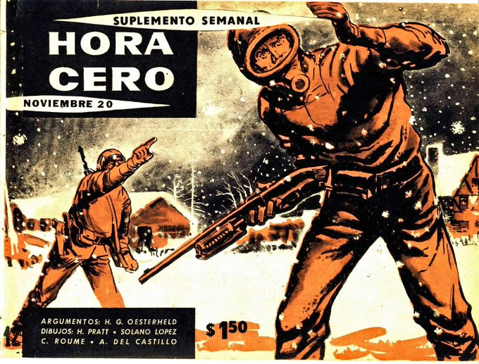 abarcaredic's tweet photo. El 4 de septiembre de 1957 apareció "Hora Cero", la revista era de "Editorial Frontera", propiedad de Héctor Germán Oesterheld, donde se publicó por vez primera #ElEternauta.
Tuvo cantidad de secuelas y reediciones.
Desde 2005 y en su honor se celebra el "Día de la Historieta". https://t.co/pRE1MBinRp