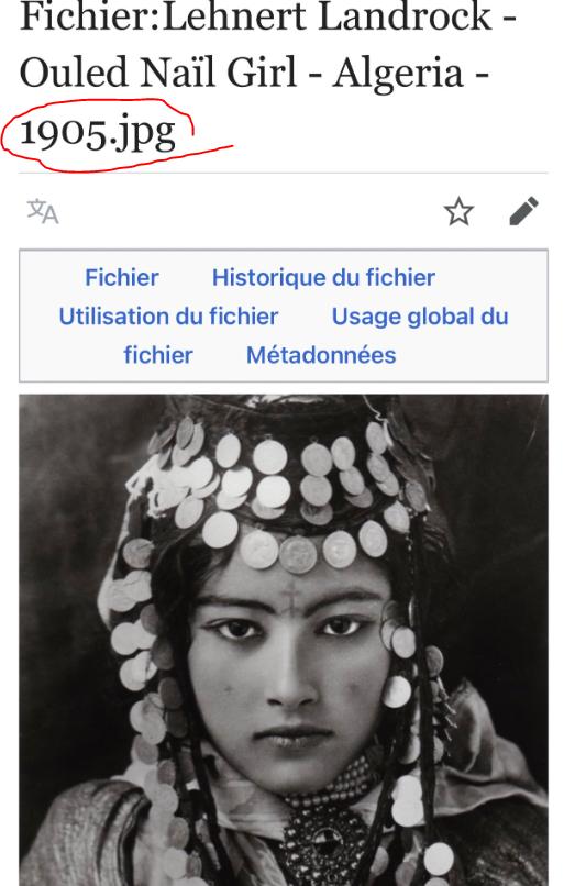 folk_jonas61650's tweet photo. Les Bédouins arabes se tatouent depuis la nuit des temps. Et il y a un problème d'ordre chronologique : le Yaz (symbole amazigh) a été créé en 1970 par l'Israélien Jacques Bénet 🇮🇱 à l'académie des harkis de Paris 🇮🇱🇫🇷, or la photo de la femme arabe Ouled Naïl date de 1905, soit 65 ans avant sa création...