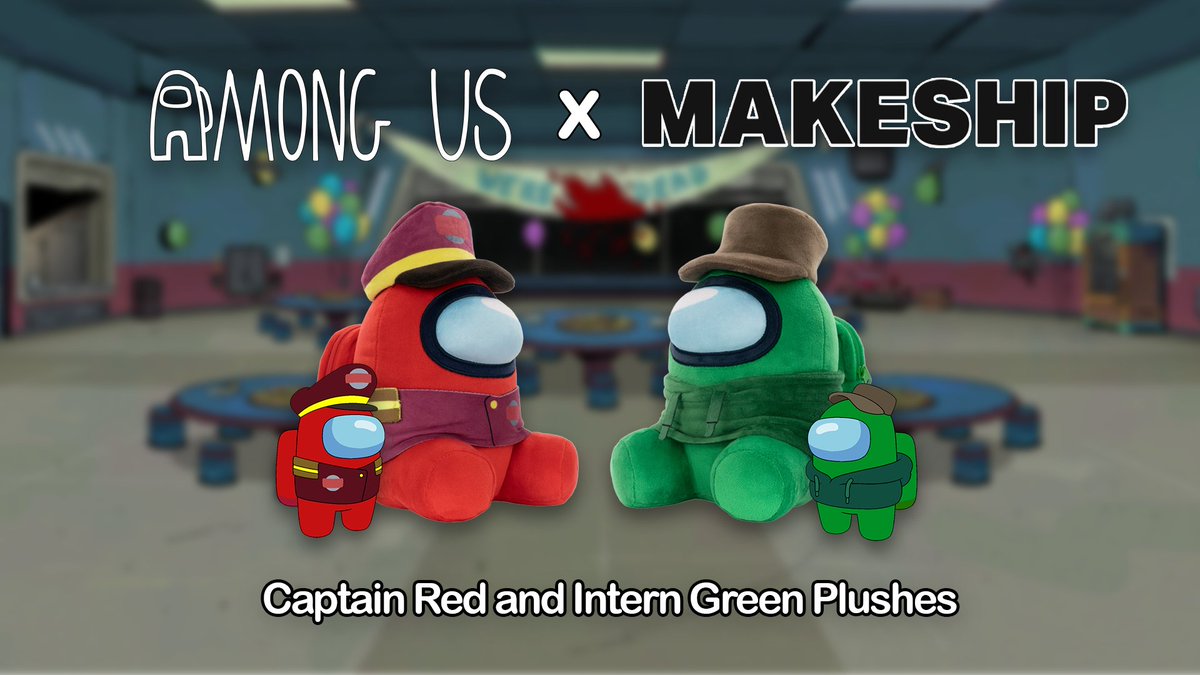 AmongUsGame's tweet photo. From the Among Us Show to your homes, our Captain Red and Intern Green plushes with @makeship are available for pre-orders now ❤️💚

Pilot the Skeld with Red and find joy in meaningless free labour with Green! Or just give these soft and squishy beans a snuggle 🤗

⬇️ Link to pre-order below!