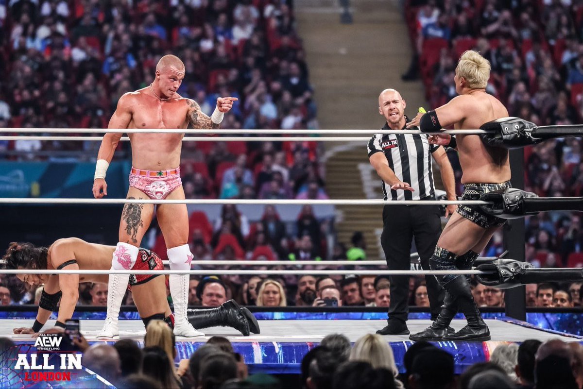 MadeRainFall's tweet photo. Wembley was incredible i went out there to show what i can do inside the ring. 

I looked like a million bucks coming out to that atmosphere was adrenaline rush like no other.

#AEWAllIn https://t.co/zFboi9U0RK