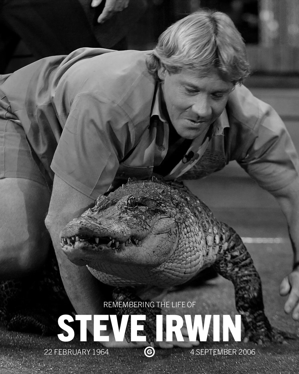 GamersSlop's tweet photo. Remembering the life of Steve Irwin 20 years later