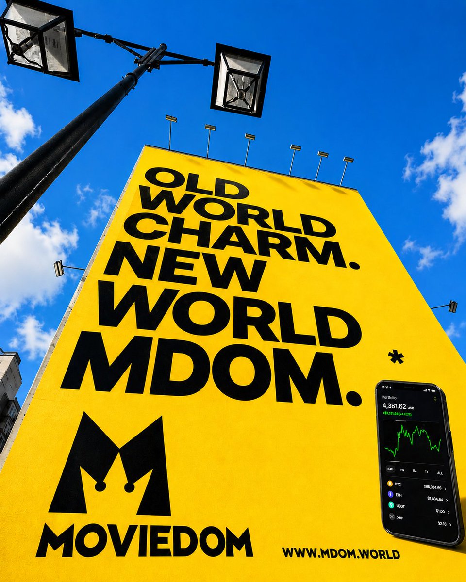 moviedom_io's tweet photo. *Old World Charm. New World MDOM*.  

Where cinematic storytelling meets the future of digital ownership. Moviedom blends timeless movie magic with blockchain innovation—track your portfolio, own the experience, and step into the next era of entertainment. https://t.co/X8HeXxFL6A