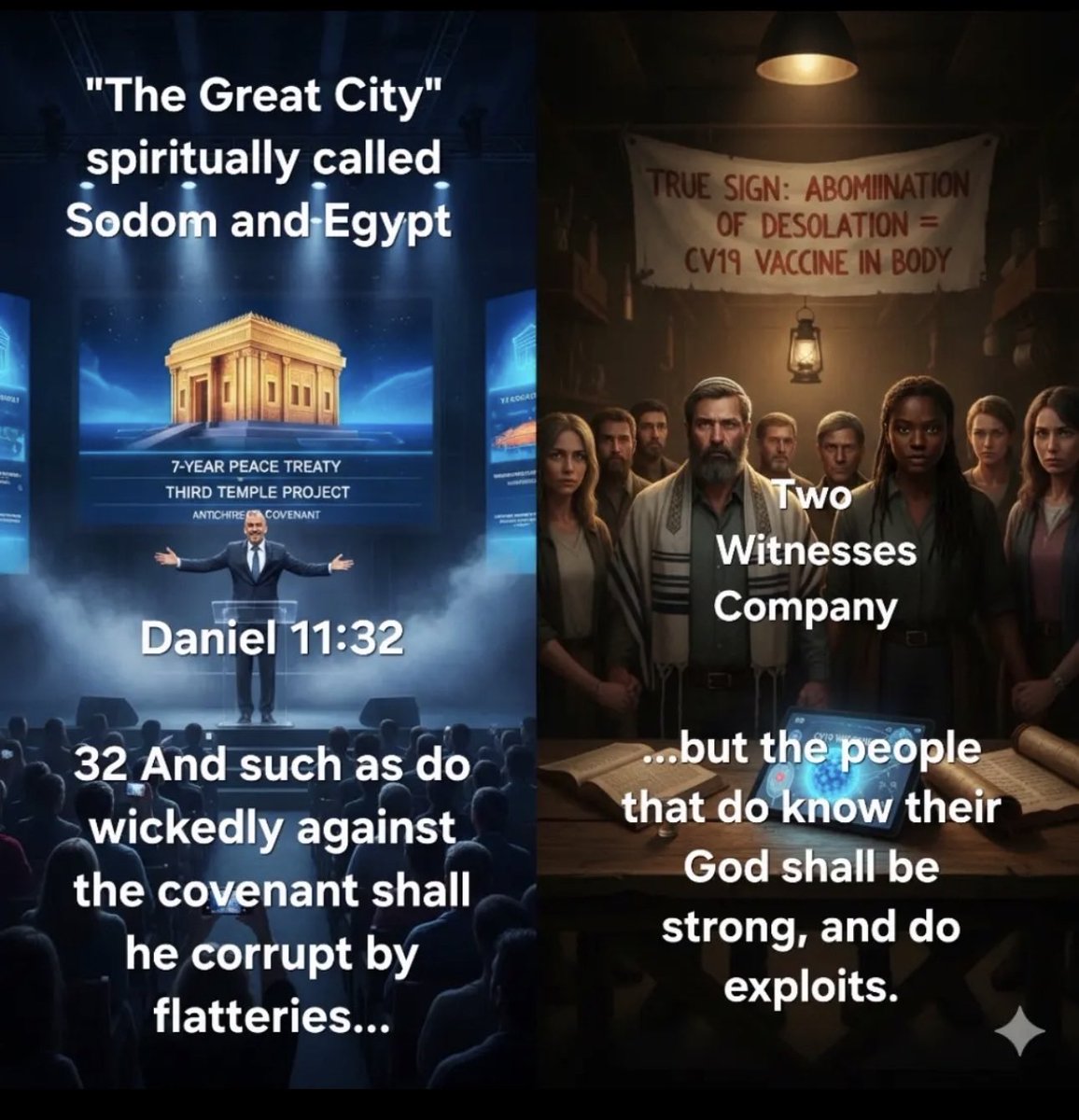 PaddyG_'s tweet photo. @dtp1989 @revelation_2025 Seeing the CV19 for what it was is the true dividing of the end time remnant.  Thise that did not take the shot but call it a precursor are like the ones in Gideons story who bent down to drink water, they were careless and thus dont qualify https://t.co/oLA4CrKFMX