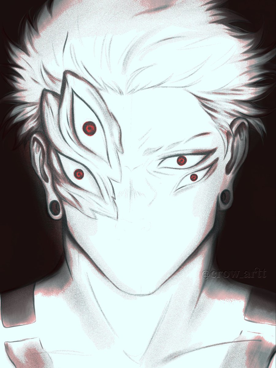 crow_artt's tweet photo. Imagine waking up at night to use the bathroom and seeing this… what would you do? 

#jjk #sukuna https://t.co/H4EH0XdWWD