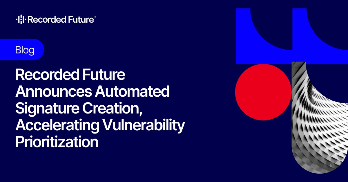 RecordedFuture's tweet photo. 31 minutes from vulnerability to deployable detection signature. In 2020 the window to exploit was 15 days. Today it is hours. 

This is how defenders match that pace. Our new Automated Signature Creation is live.

https://t.co/VKD1YZEdpL

#ThreatIntelligence #Cybersecurity #AI https://t.co/iEUaWbR2Uk