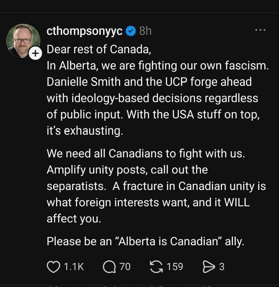 ABFreedumbFyter's tweet photo. Alberta is Canadian 🍁 https://t.co/qoU5BHXz4P