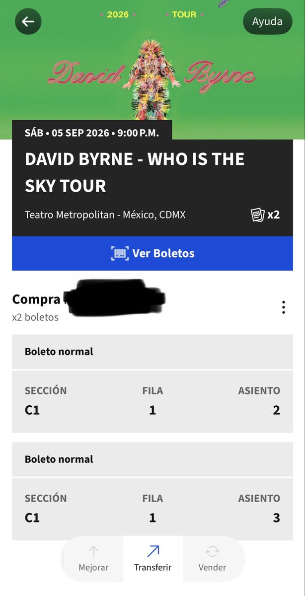 pulquitodenuez's tweet photo. Buenas! Vendo dos boletos para David Byrne el día Sábado, planta alta primera fila, por motivos personales ya no podremos asistir
Más baratos que en taquilla y sin cargos ✨ https://t.co/wMZE3wRy2V