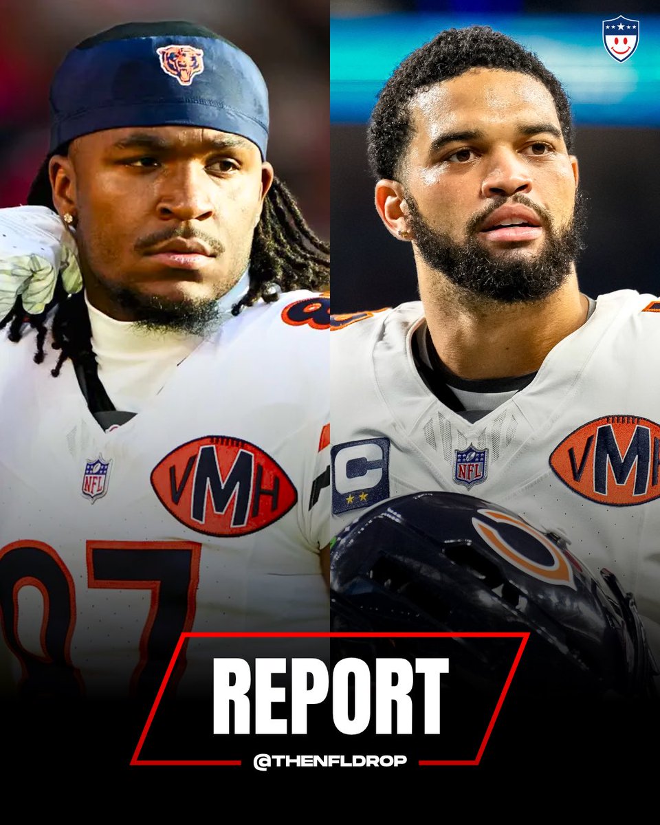TheNFLDrop's tweet photo. Bears WR Luther Burden III reveals that QB Caleb Williams made him and other teammates move into his home during the offseason.

"He made us live with him in the offseason. Like train here, his girlfriend making us food and everything like that. It'd be me, Odunze, and Loveland." https://t.co/nxhUi2CDXv