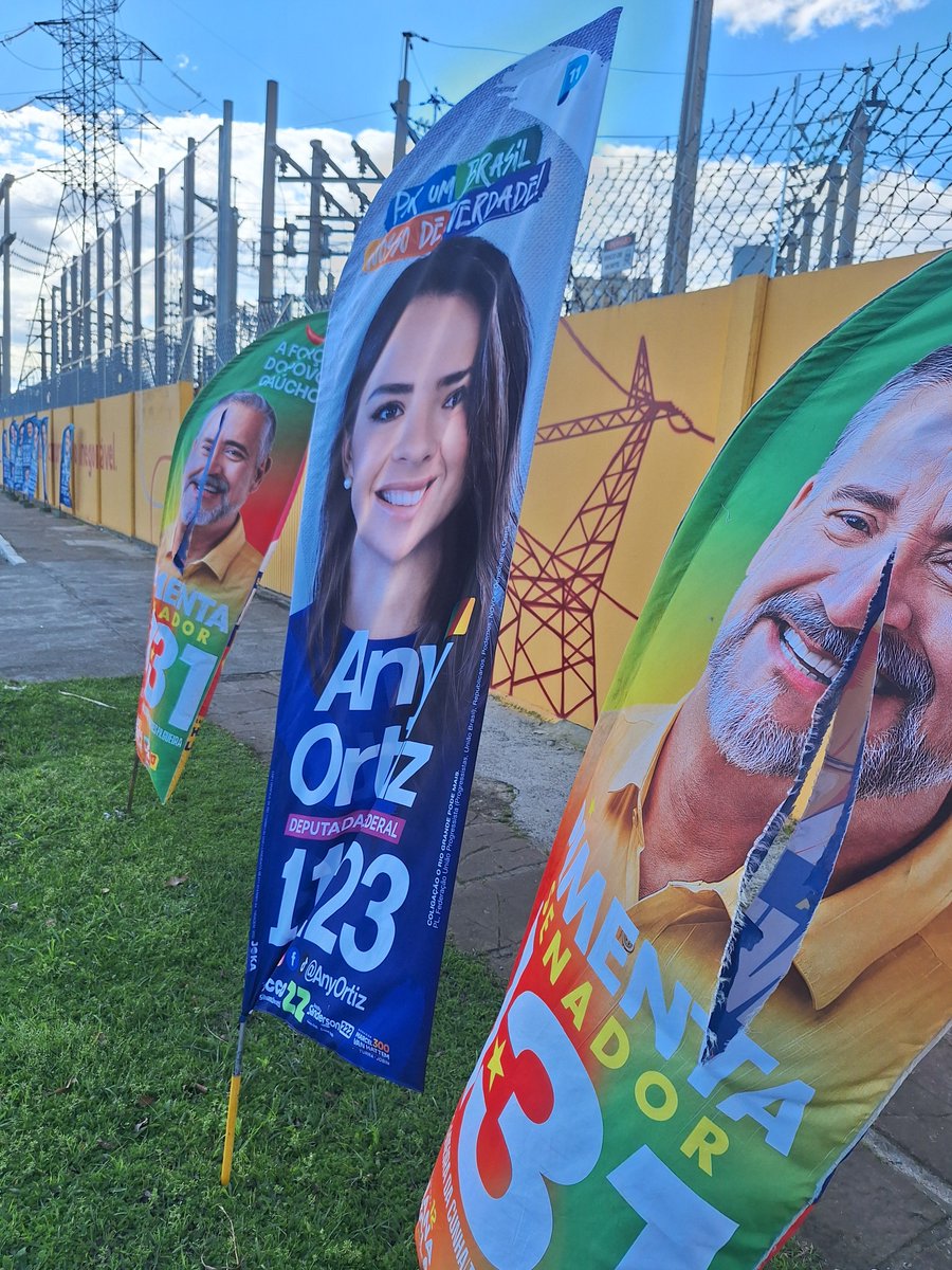 Dougkaue's tweet photo. Esquina da Coronel Lucas de Oliveira X Ipiranga em Porto Alegre/RS. Engraçado que rasgaram apenas os de candidatos de esquerda, os do Zucco baby e Aninha neoliberal ficaram intactos.

@ManuelaDavila 
@Pimenta13Br 
@sofiacavedonPT 
@ptbrasil 
@psol50 https://t.co/1dunGQ27nC