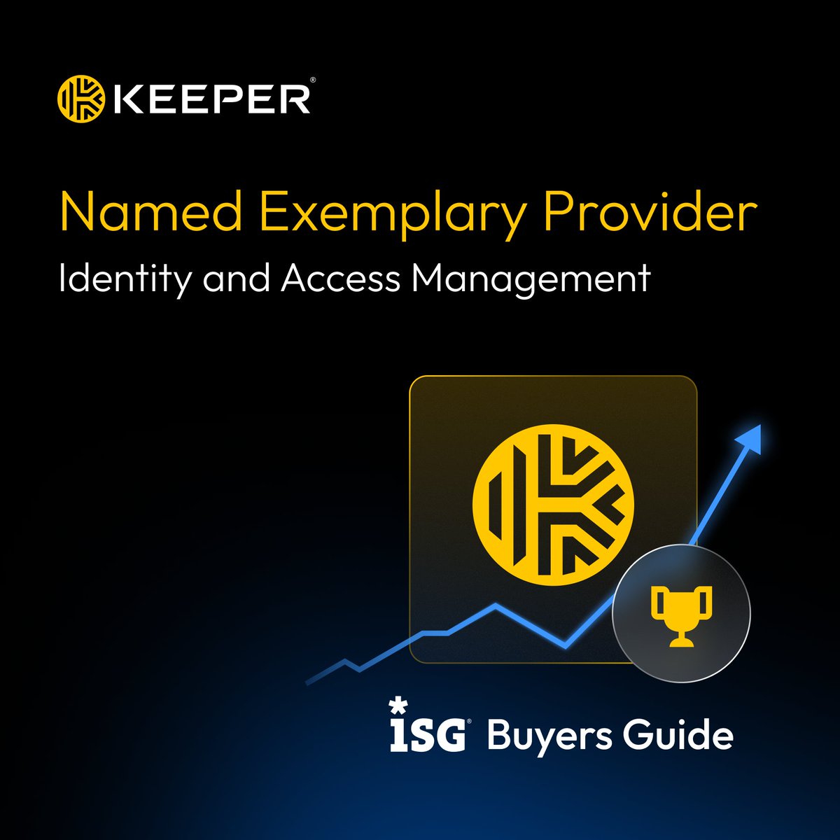 keepersecurity's tweet photo. 🎊 Big news: Keeper Security has earned an Exemplary Provider designation in the @ISG_News Buyers Guide for Identity and Access Management, placing Keeper in the top tier of IAM providers globally alongside Microsoft, AWS and Google Cloud.
#KeeperSecurity #ISG #BuyersGuide https://t.co/xpG9xL2pDd
