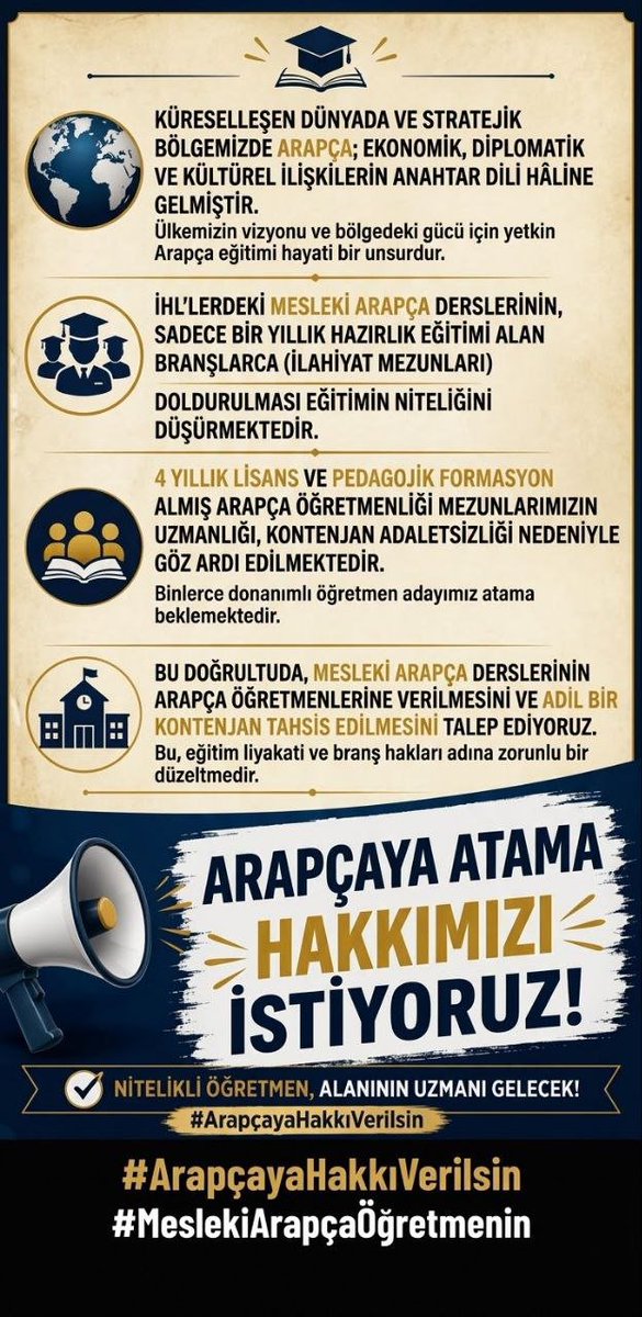 AyeUyar2032315's tweet photo. #ÜcretliyeHayırAGS50Bin

#ArapçaBranşınaHakEttiğiKontenjan https://t.co/FX6BIfCkjl