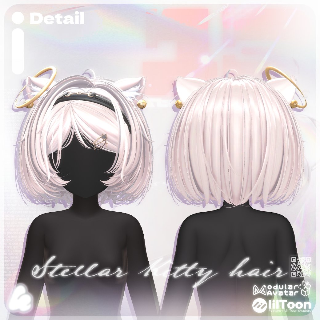 VRC_Preto's tweet photo. ❣️RT+フォロー抽選イベント❣️

9月05日に発売します💡
🧸Stellar Kitty hair🧸

抽選で3名様にプレゼントします(๓° ˘° ๓)♡

🎀発売記念SALE🎀
期間限定で特別価格になります✨

9/6まで　800円 → 100円
9/7〜9/12　800円 → 590円

さらに、抽選で3名様にStellar Kitty hairをプレゼント🎁

応募期限は9月12日まで🫶
たくさんのご参加・ご関心をお待ちしています🙏
商品ページ
https://t.co/sd7Sm71F7x
