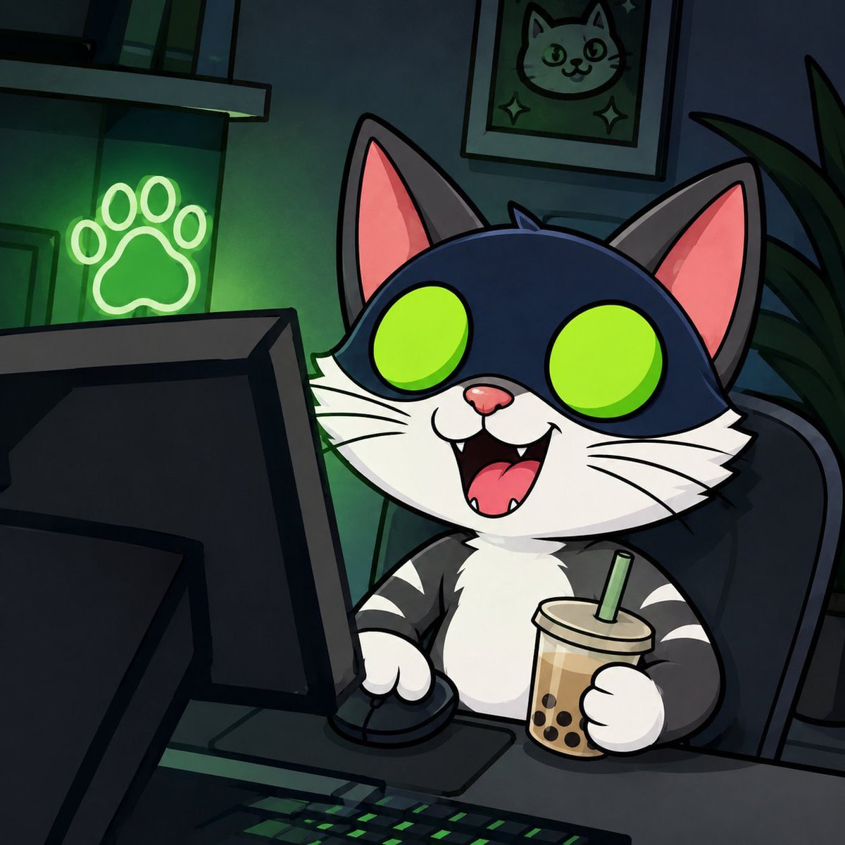 _ArtificialNeko's tweet photo. Artificial Neko chilling while waiting for NVDA rewards! https://t.co/ZbRSnYwErG