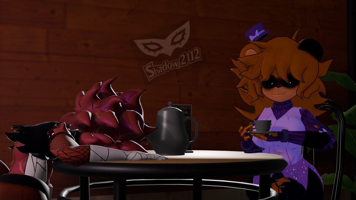 Shadow21127's tweet photo. the best evening of my life -w-☕️🥐
Models:@DeltaBlake64🐤🐰🐻🦊
Edit port:@Dracke_Killer 🐶
#Fexa #Chiku #fazclaire #FNC #sfw #Blender #Frenni #Bonfie #CoffeBreak https://t.co/DdwfpNUWTM