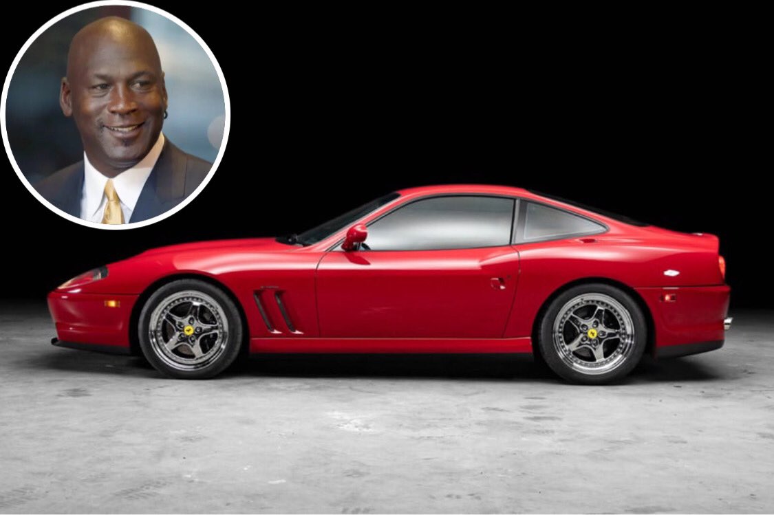 KultureStatus's tweet photo. Michael Jordan's custom 1997 Ferrari 550 Maranello is going up for auction, expectation of it hitting $13 million 

[#MichaelJordan] https://t.co/WlBvXw3AT8